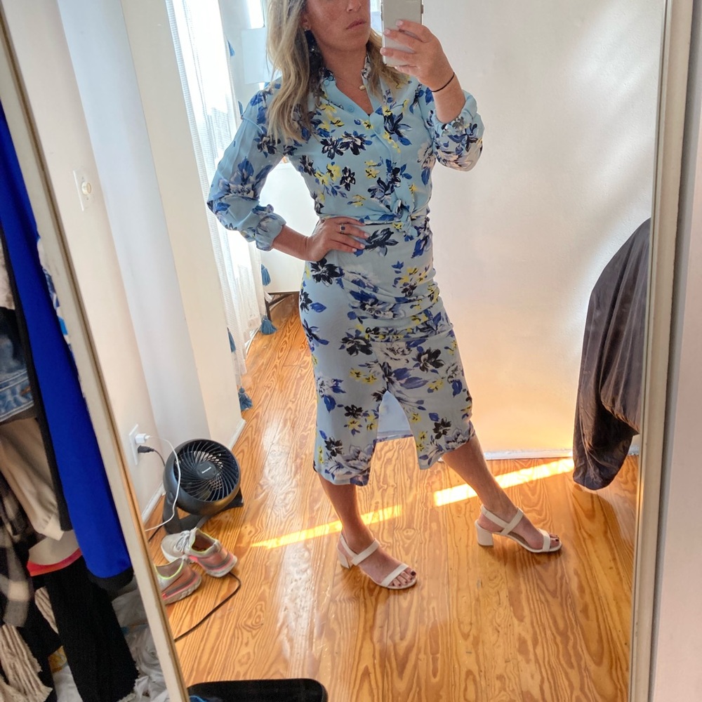 DVF Blouse and Matching Skirt set